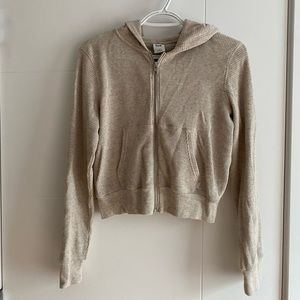 TNA Cropped Hoodie (Waffle Knit)